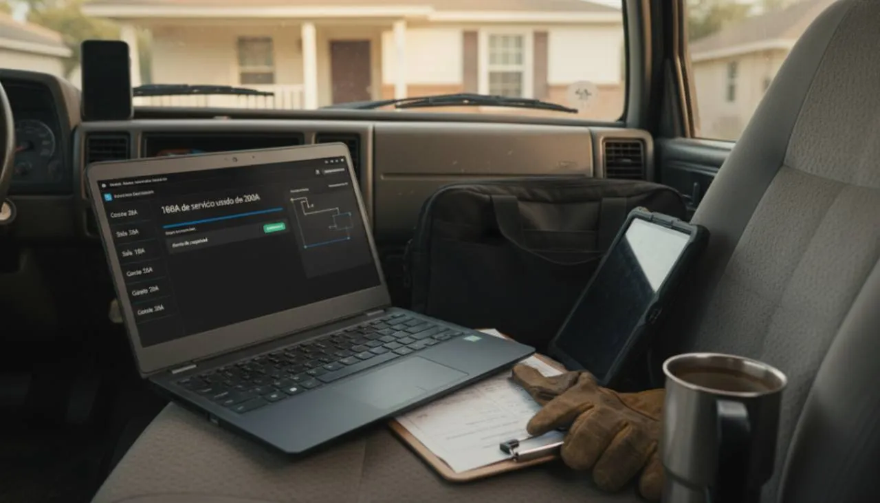 Breakerbox running on a phone in the truck, a laptop in the office, and a tablet on the jobsite