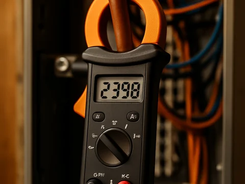 Digital clamp meter measuring current